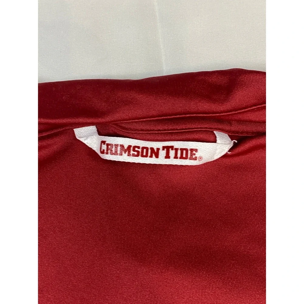 Nike Alabama Crimson Tide Dri-FIT Striped Polo Shirt Mens 3XL Red Short Sleeve